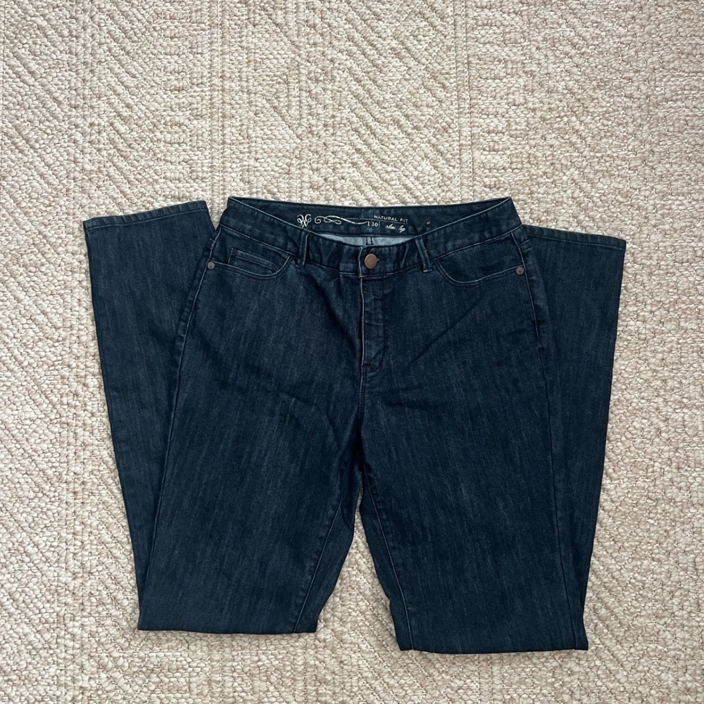 Rock & Republic Natural Fit Slim Leg Jeans Dark Indigo Denim Size L10